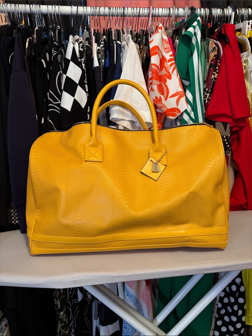 Canary Yellow Tote and Carry Luggage